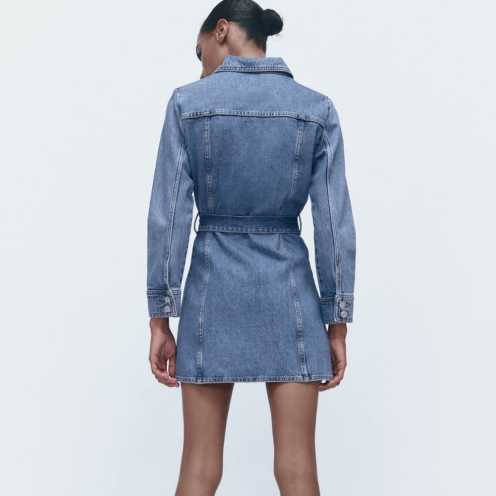 NWT Zara Denim Mini Dress - Picture 3 of 7